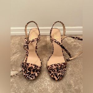 Cheetah print heels. Size 8.5
